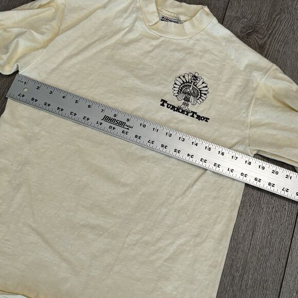 Vintage Turkey Trot T Shirt Mens Size Medium 80s Thanksgiving Made In USA - Picture 7 of 8